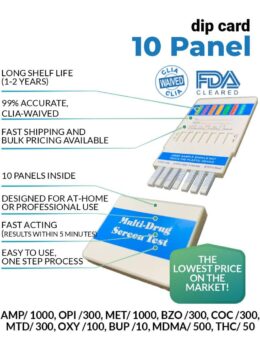 10 Panel Drug Test Dip Card
